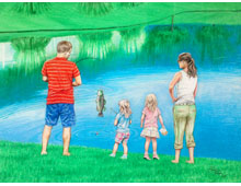 Chris and Family Fishing Portrait