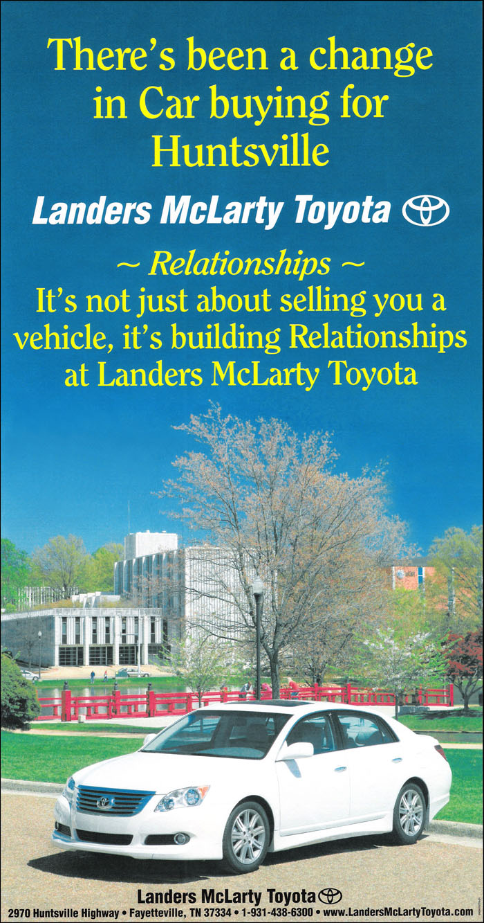 Landers McLarty Newspaper AD-72
