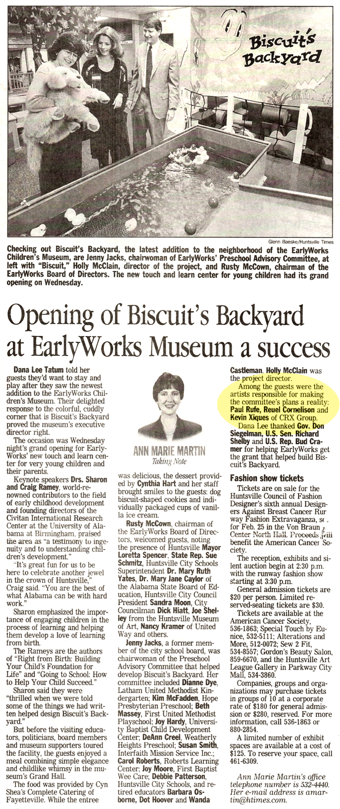 Biscuits Back Yard-Hsv Times Article 2-72